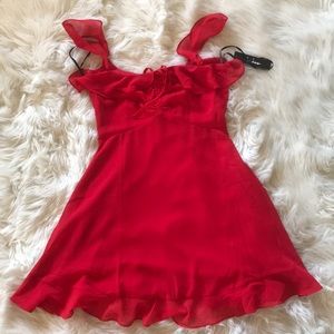Red sexy summer dress.